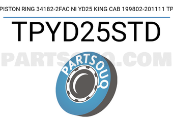 TP TPYD25STD PISTON RING 34182-2FAC NI YD25 KING CAB 199802-201111 TP