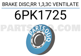 TRW 6PK1725 BRAKE DISC,RR 1,3,3C VENTILATE