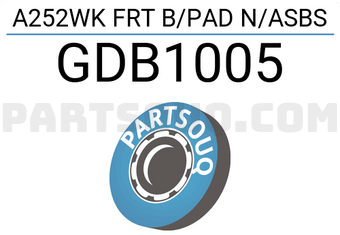TRW GDB1005 A252WK FRT B/PAD N/ASBS