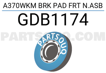 TRW GDB1174 A370WKM BRK PAD FRT N.ASB