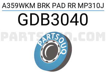 TRW GDB3040 A359WKM BRK PAD RR MP310J