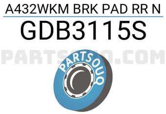 TRW GDB3115S A432WKM BRK PAD RR N