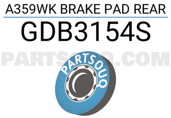 TRW GDB3154S A359WK BRAKE PAD REAR