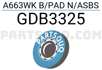 TRW GDB3325 A663WK B/PAD N/ASBS