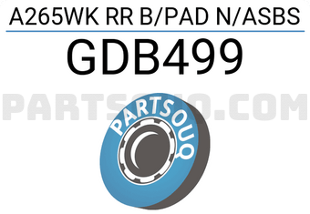 TRW GDB499 A265WK RR B/PAD N/ASBS