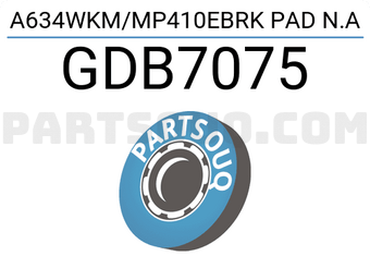 TRW GDB7075 A634WKM/MP410EBRK PAD N.A