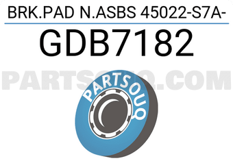 TRW GDB7182 BRK.PAD N.ASBS 45022-S7A