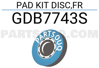 TRW GDB7743S PAD KIT DISC,FR