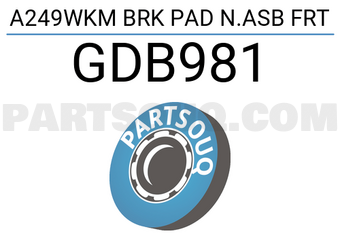 TRW GDB981 A249WKM BRK PAD N.ASB FRT