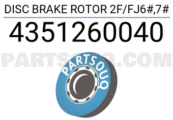 TZK 4351260040 DISC BRAKE ROTOR 2F/FJ6#,7#