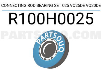 Taiho R100H0025 CONNECTING ROD BEARING SET 025 VQ25DE VQ30DE
