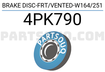 Textar 4PK790 BRAKE DISC-FRT/VENTED-W164/251