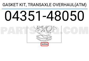 Toyota 0435148050 GASKET KIT, TRANSAXLE OVERHAUL(ATM)