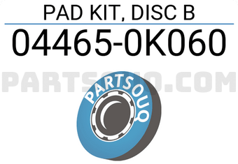 Toyota 044650K060 PAD KIT, DISC B