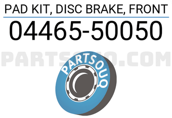 Toyota 0446550050 PAD KIT, DISC BRAKE, FRONT