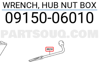 Toyota 0915006010 WRENCH, HUB NUT BOX