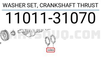 Toyota 1101131070 WASHER SET, CRANKSHAFT THRUST
