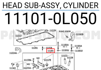 Toyota 111010L050 HEAD SUB-ASSY, CYLINDER