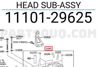 Toyota 1110129625 HEAD SUB-ASSY
