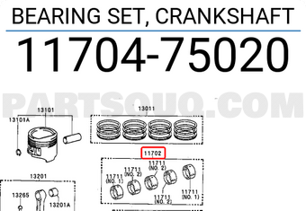 Toyota 1170475020 BEARING SET, CRANKSHAFT