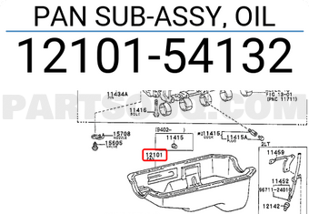 Toyota 1210154132 PAN SUB-ASSY, OIL