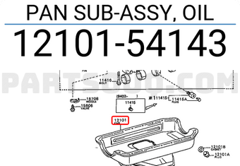 Toyota 1210154143 PAN SUB-ASSY, OIL