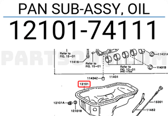 Toyota 1210174111 PAN SUB-ASSY, OIL