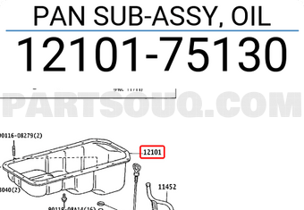 Toyota 1210175130 PAN SUB-ASSY, OIL