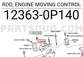 Toyota 123630P140 ROD, ENGINE MOVING CONTROL