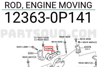 Toyota 123630P141 ROD, ENGINE MOVING