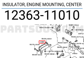 Toyota 1236311010 INSULATOR, ENGINE MOUNTING, CENTER