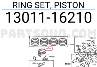 Toyota 1301116210 RING SET, PISTON