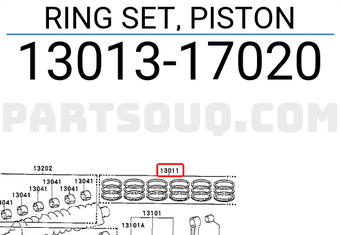Toyota 1301317020 RING SET, PISTON