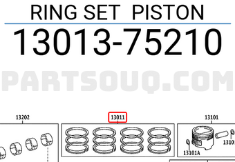 Toyota 1301375210 RING SET PISTON
