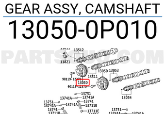 Toyota 130500P010 GEAR ASSY, CAMSHAFT