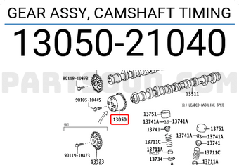 Toyota 1305021040 GEAR ASSY, CAMSHAFT TIMING