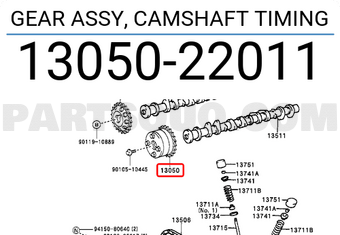 Toyota 1305022011 GEAR ASSY, CAMSHAFT TIMING