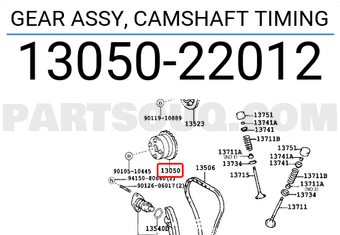 Toyota 1305022012 GEAR ASSY, CAMSHAFT TIMING