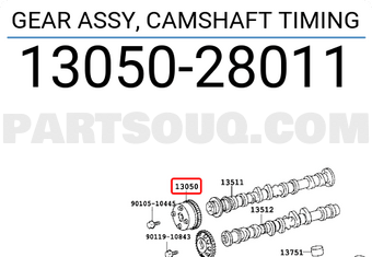 Toyota 1305028011 GEAR ASSY, CAMSHAFT TIMING