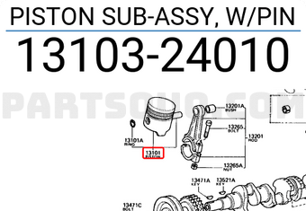 Toyota 1310324010 PISTON SUB-ASSY, W/PIN