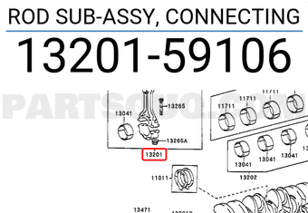 Toyota 1320159106 ROD SUB-ASSY, CONNECTING