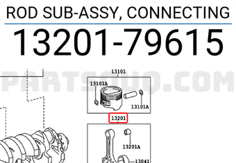Toyota 1320179615 ROD SUB-ASSY, CONNECTING