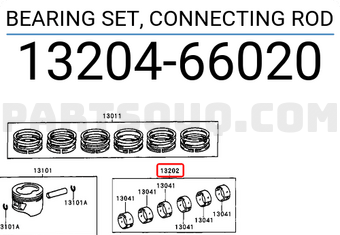 Toyota 1320466020 BEARING SET, CONNECTING ROD