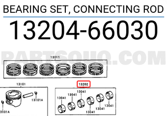 Toyota 1320466030 BEARING SET, CONNECTING ROD