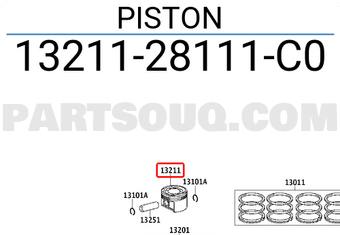 Toyota 1321128111C0 PISTON