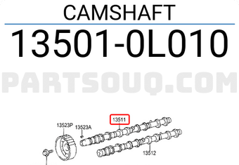 Toyota 135010L010 ÁRBOL DE LEVAS