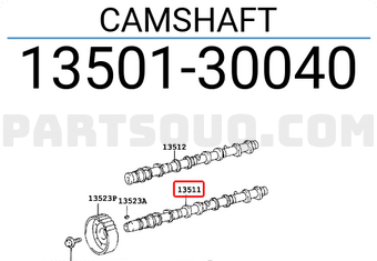 Toyota 1350130040 ÁRBOL DE LEVAS