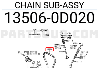 Toyota 135060D020 CHAIN SUB-ASSY