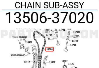 Toyota 1350637020 CHAIN SUB-ASSY