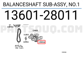 Toyota 1360128011 BALANCESHAFT SUB-ASSY, NO.1